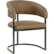 Marris Gunmetal / Milliken Cognac Dining Armchair